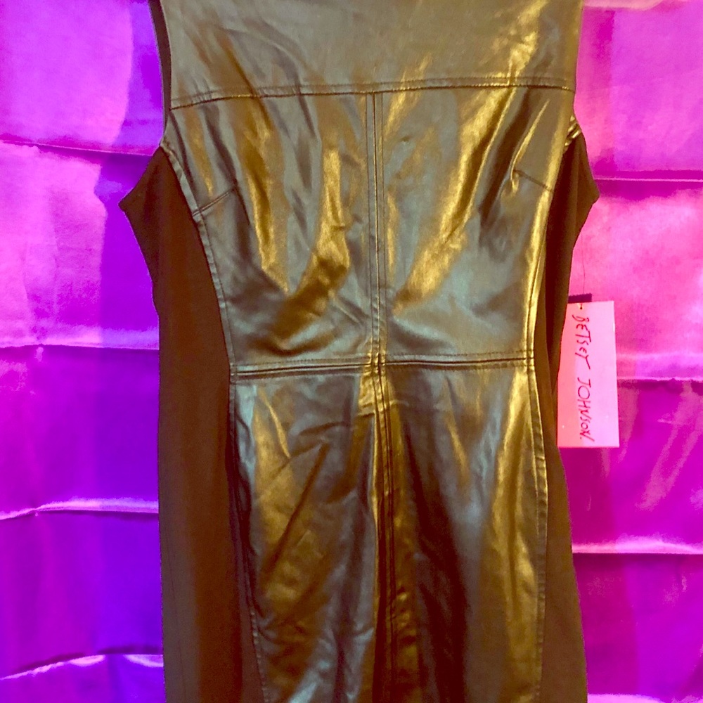 Betsy Johnson faux leather dress